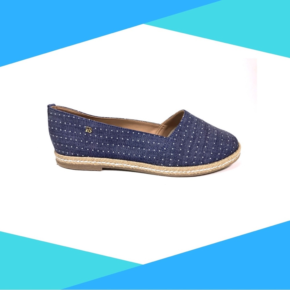 Flat espadrille poa denim